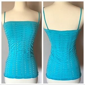 Bebe Perforated Tank with Built-in- Bra